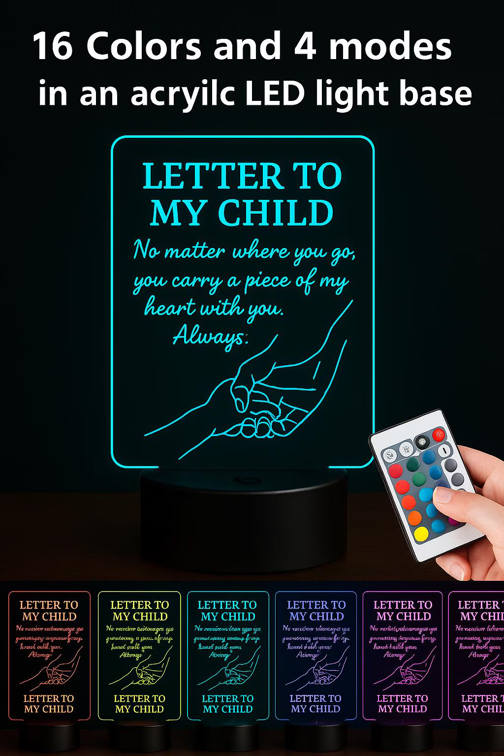 Letter to My Child Acrylic LED Desk Lamp