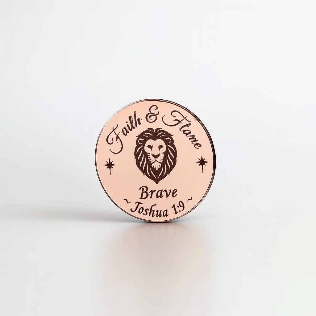 Faith & Flame Candle – “Brave” | Blood Orange + Cedarwood With Keepsake Token