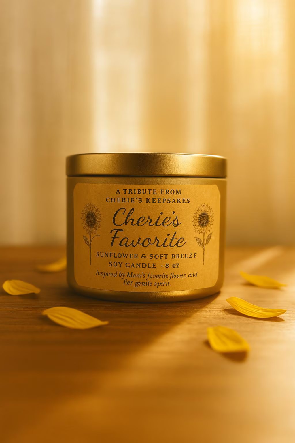 Cherie’s Favorite – Hand-Poured Sunflower Scented Candle