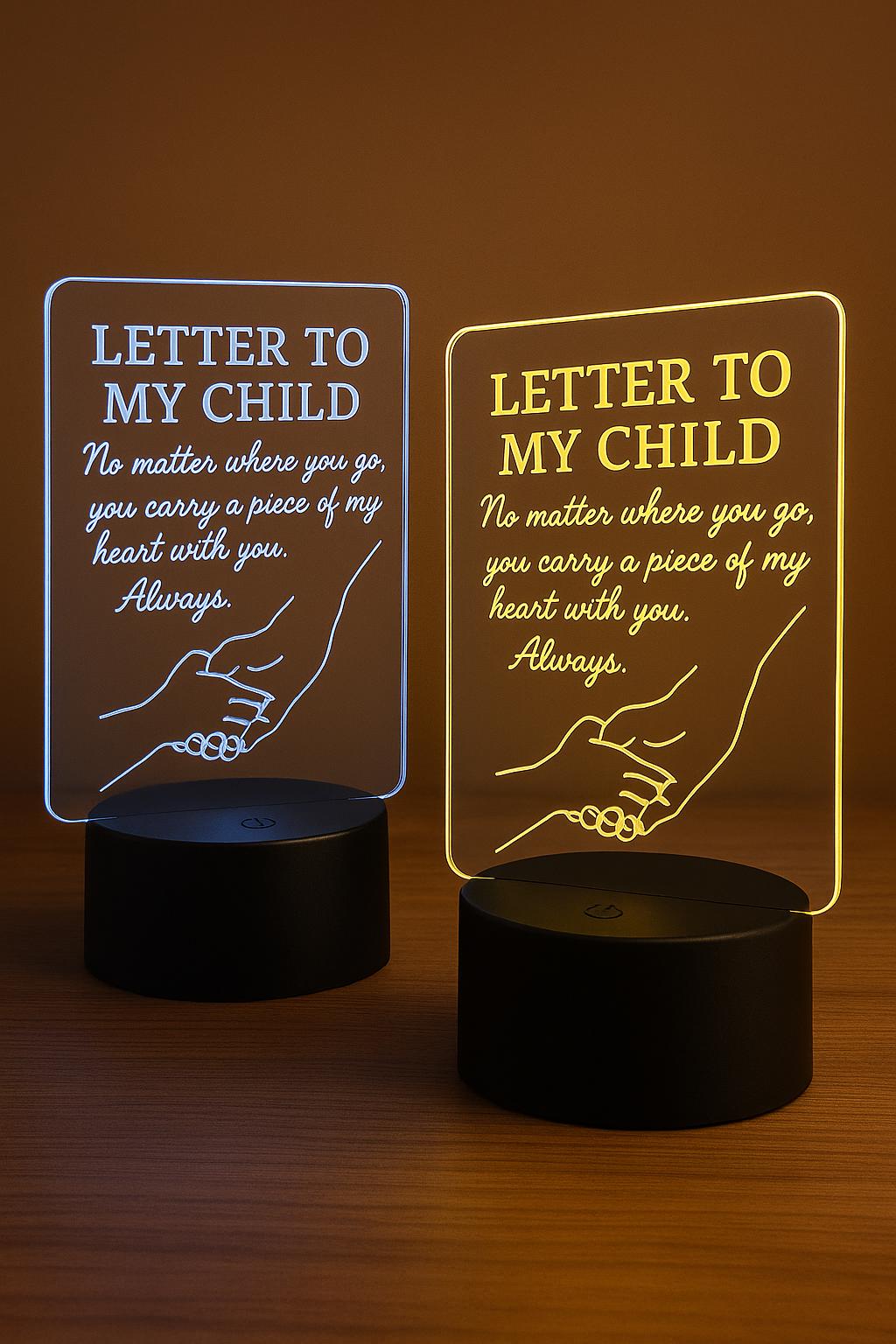 Letter to My Child Acrylic LED Desk Lamp